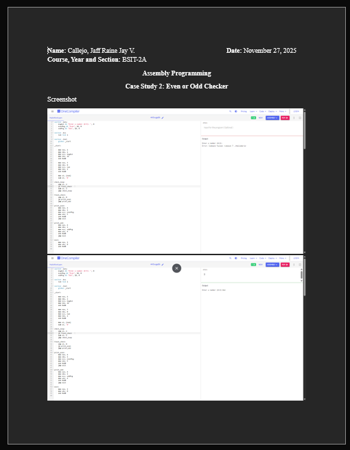 Assembly Programming