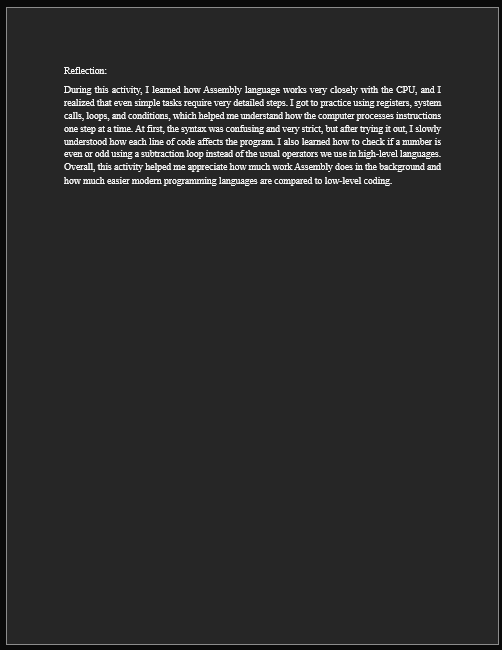 Assembly Programming